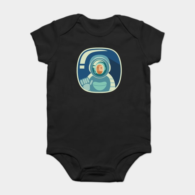 astronaut in space station Baby Bodysuit by Urbanprint